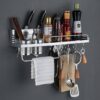 Compact Multi-Use Kitchen Organizer – Durable Aluminum with Utensil Storage