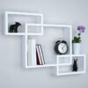 Set of 3 Intersecting Wall Cube Shelves – Modern Wood Floating Shelves for Decorative Storage