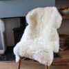 Genuine Sheepskin Rug – Soft White Fur, Natural Color, 2x3 Feet for Home Décor and Comfort